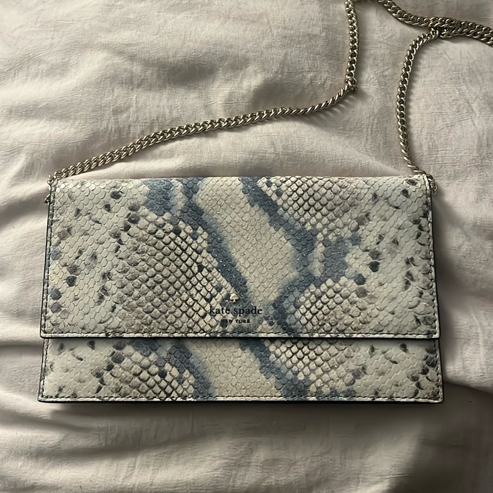 Snakeskin chain crossbody bag